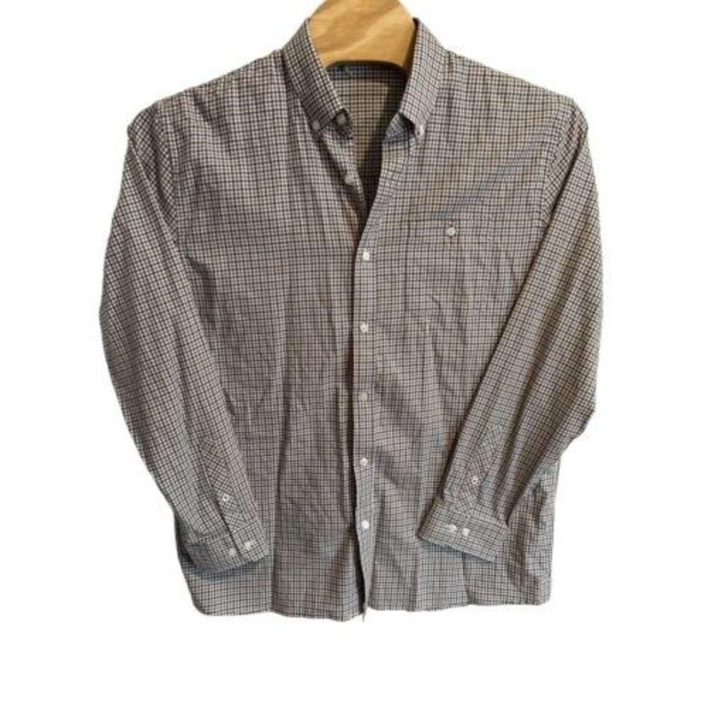 Criquet Men’s Button‎ Down Long Sleeve Plaid XXL Shirt Cotton